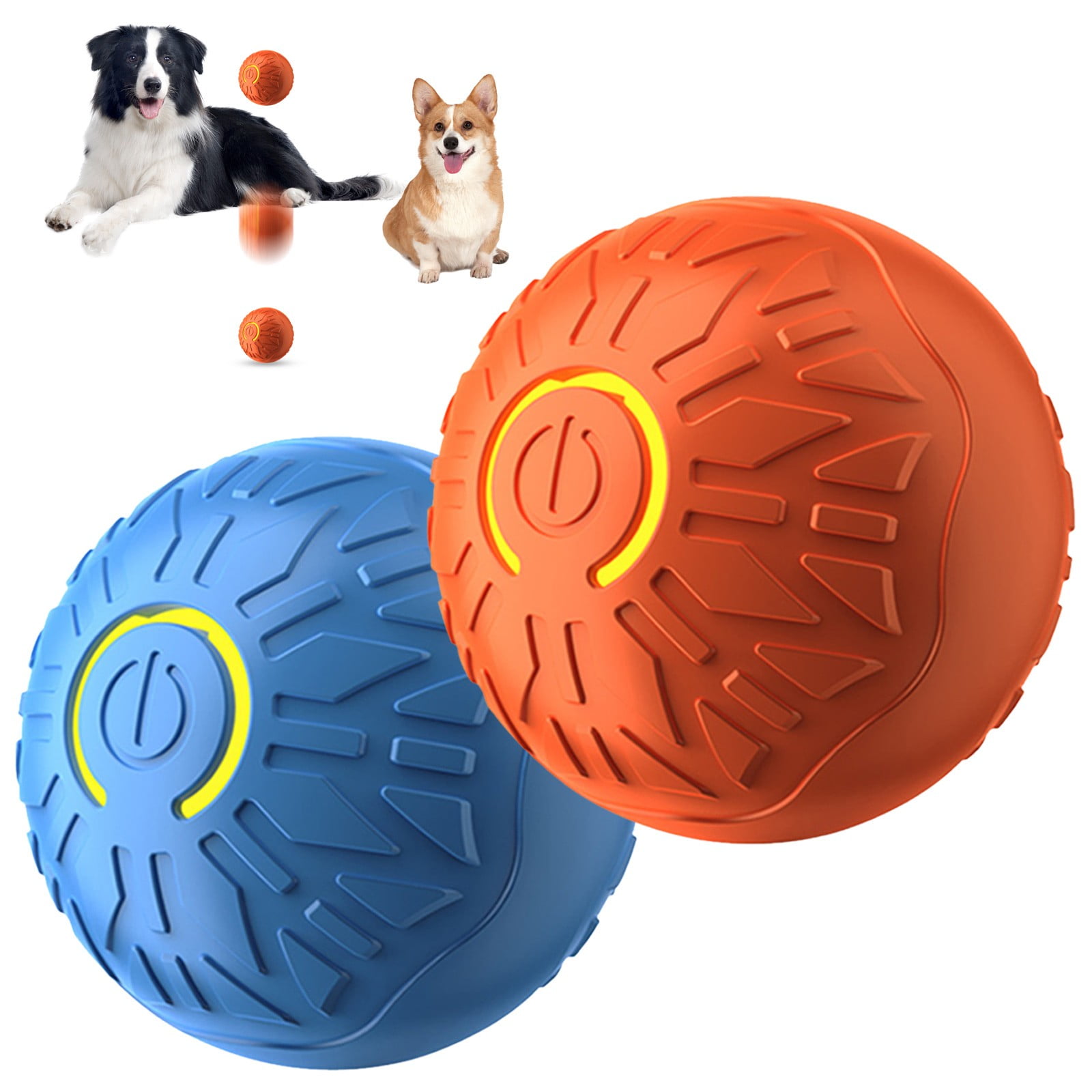 2025 New Vibrating Dog Pet Balls, 2 Interactive Dog Toys, Smart Jumping  Balls, Suitable for All Dogs (Blue + Orange).