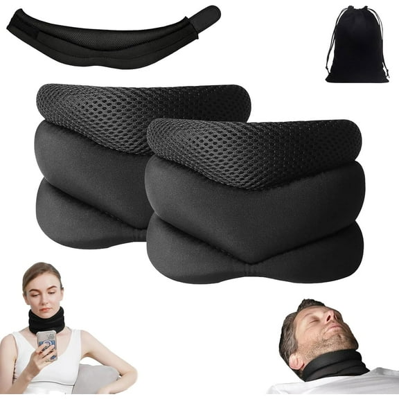 2025 New Vitavix Neck Support for Snoring, Necksupport - Never Snore Again, Adjustable Soft Foam Anti Snoring Neck Support, Comfortable for a Restful Sleep for Women & Men (2Pcs)