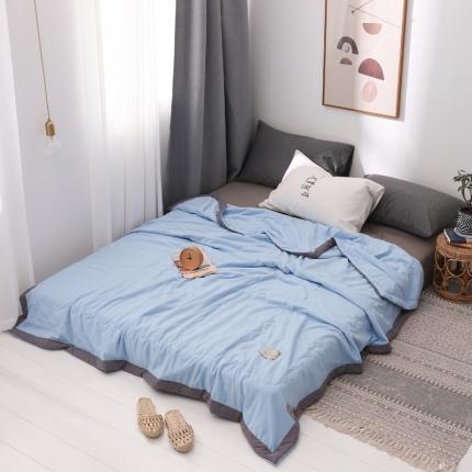 popxstar Summer Quilt Japanese Minimalist And Fashionable Coffee Colored Washed Cotton Single Quilt With Air Conditioning, Machine Washed