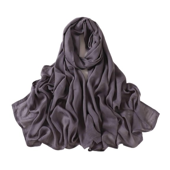 2025 New Wide-Brim Thin Solid Color Rayon Breathable Shawl Cotton Linen Solid Color Scarf Headscarf Unisex