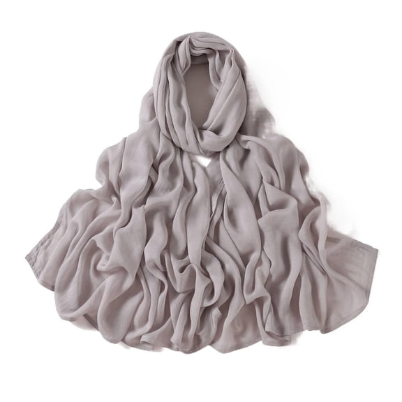 2025 New Wide-Brim Thin Solid Color Rayon Breathable Shawl Cotton Linen Solid Color Scarf Headscarf Unisex