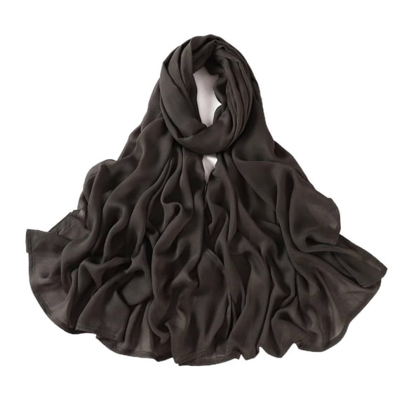 2025 New Wide-Brim Thin Solid Color Rayon Breathable Shawl Cotton Linen Solid Color Scarf Headscarf Unisex