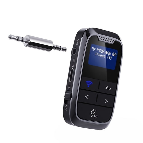 [2025 New] Wireless 5.1 Audio Adapter Transmitter Receiver with LCD Display Is A Two-in-one Transceiver That Combines Car And Home Entertainment.