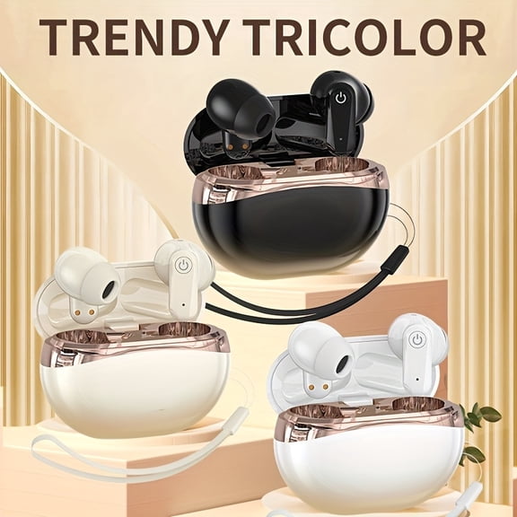 2025 New Wireless Earbuds, Compatible with iOS & Android. Equipped with Charging Case & Time Display, Capacitor Mic, Low Power Consumption, Supports App Connection
