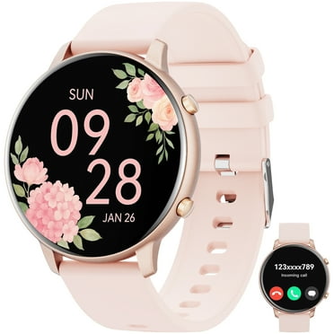 LZUEFK 2025 New Women's Smartwatch fits for Android and IPhone Devices, 1.39-inch Round Screen, 100+ Sport Modes, Fitness Watch with Fitness Tracker (Pink)