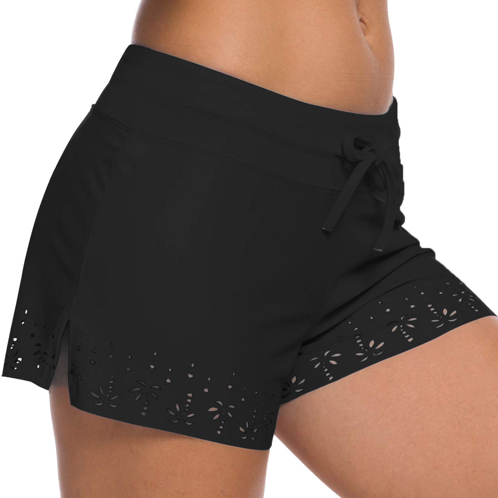 Mermaid Maternity Women's Boyshort Swim Bottom - Maternity Swimwear With Fold Over Panel