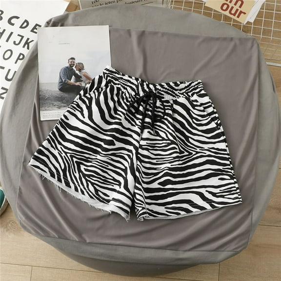 2025 New Womens Shorts Plus Size Womens Printing Comfy Drawstring Casual Elastic Waist Pocket Loose Shorts Pants Swim Shorts Women