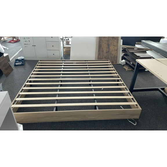 2025 New Wood Platform Bed Frame,Wooden Bed Frame Without Headboard, Wood Slat Support,No Box Spring Needed, Easy Assembly