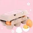 2025 New Wooden Eggs, 6PCS Easter Egg Toys Wooden Play Food Pretend