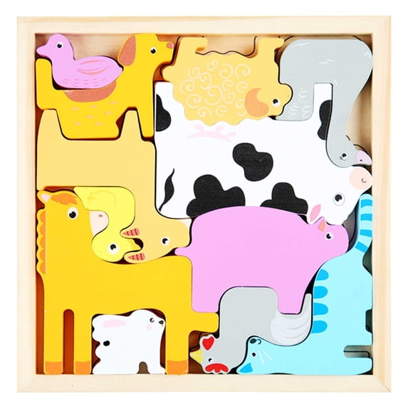 2025 New! Wooden Toddler Puzzles, Wooden Vehicle Puzzles Montessori Jigsaw Puzzles Preschool Toy Gift for Kids Educational Toys