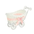thumbnail image 1 of 2025 New Woven Rattan Stroller Flower Basket Vintage Carriage Shaped Decorative Basket For Weddings,Baby Showers,Floral Arrangements Decor, For Flower Girl 9.5X6.7In, 1 of 9