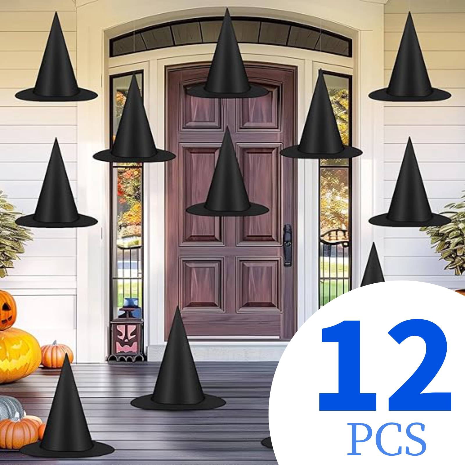 2025 New! Yard Halloween Decorations Witch Hat Hanging Bulk Witch Hat