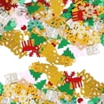 thumbnail image 1 of 2025 New Year Christmas decoration snowflake confetti PVC sequins throwing confetti holiday table decoration gold, 1 of 6