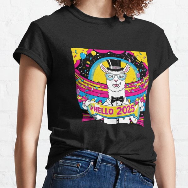 2025 New Year's Day from a llama Classic TShirt