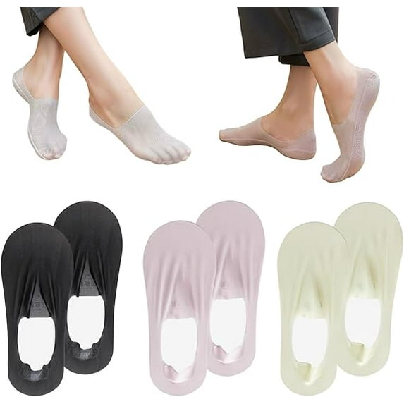 2025 New Zeanaturals Ultra Thin Liner Non Slip No Show Socks, Soft Breathable Ice Silk Sock,