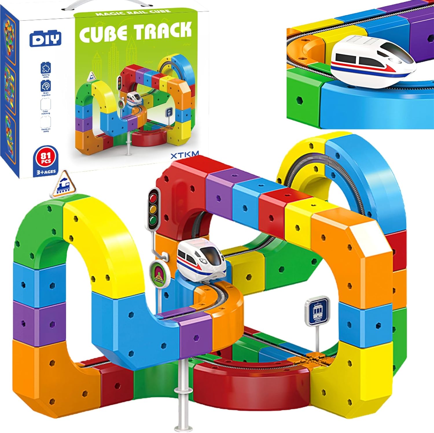 2025 New klick Rail Electric Train Set, Electric Train Set Flexible ...