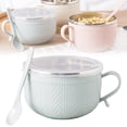 thumbnail image 1 of 2025 New plastic Meal Mug with Handle & Lid – Microwave-Safe Soup Mug for Stews, Oatmeal, Ramen, and Hot Beverages (Green), 1 of 9