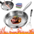 thumbnail image 1 of 2025 NewTitanium Pan, Pure Titanium Pro Frying Pan with Lid, Hammered Non Stick Fry Pan - Fast & Even Heating, Oven-Safe Up to 750°F, Dishwasher Safe, for Every Cooktop (No Lid,11.8in), 1 of 8