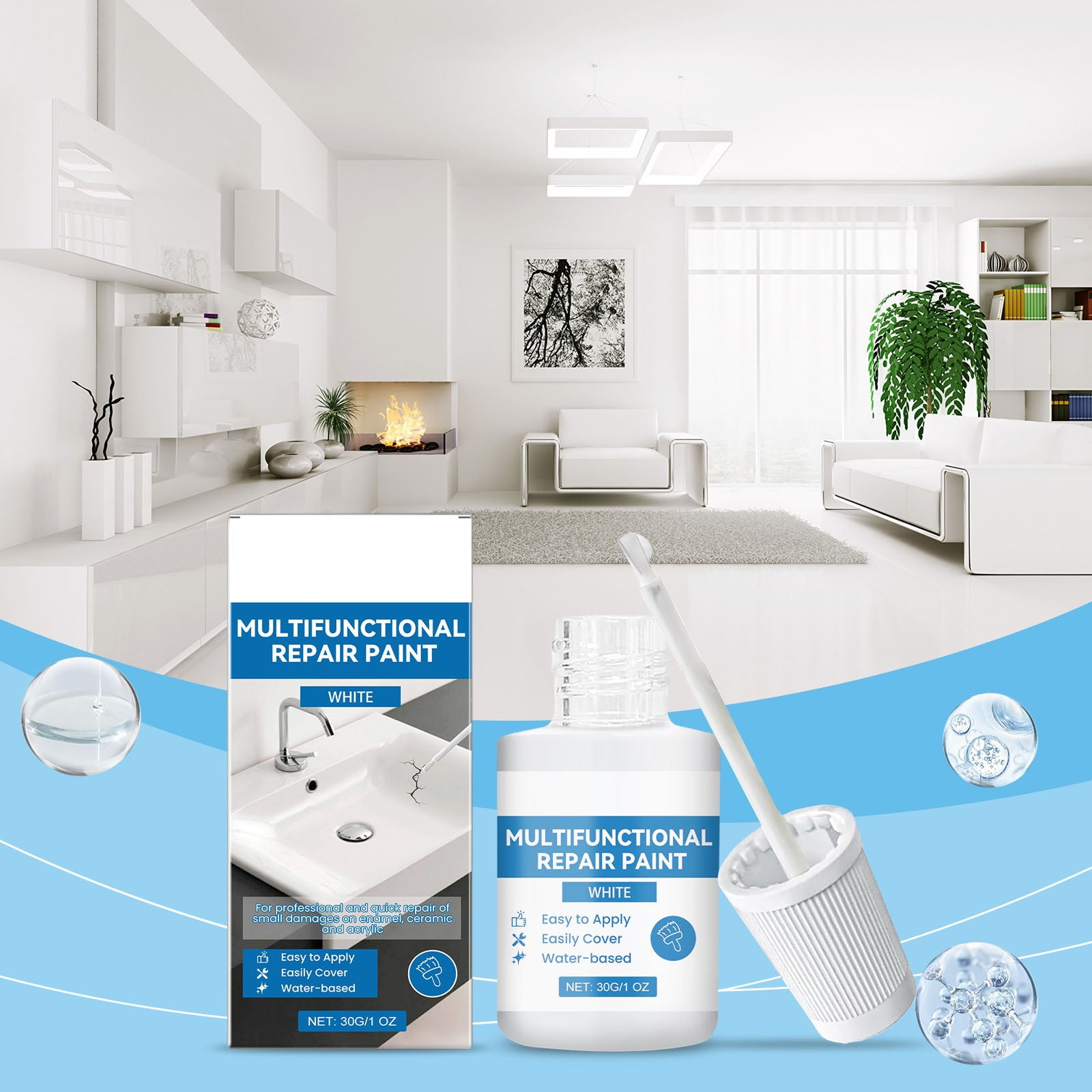 White Enamel Paint 30ml Bath Tub Ceramic Sink Repair Paint Strong 2025 NewTub Tile Paint White Paint Bathtub Touch Up Porcelain Scratches Cracks Spots Tile Quick Dry Porcelain Repair Kit Sinks Enamel 896fdb6d 724e 4301 B4d8 05657583155d.3f167cf831d83fe985d9f6784efded08
