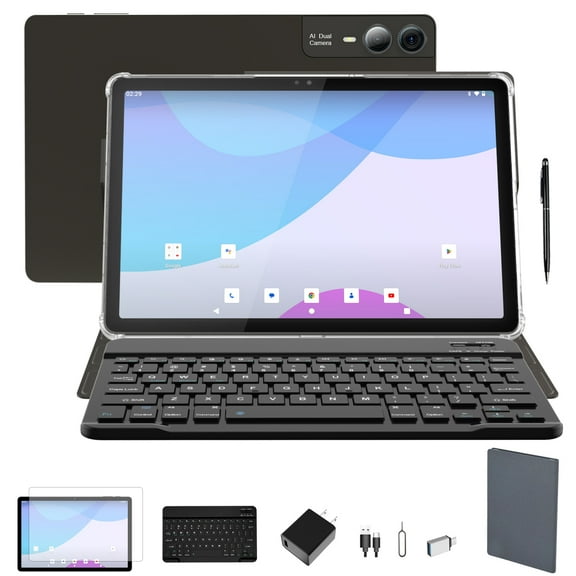 2025 Newest 11 inch Android 14 Tablet, 18GB RAM, 128GB ROM, 1TB Expand, 2K Display, Octa-Core 5G/2.4G WiFi, 13MP+5MP+5MP Camera, BT 5.0, GPS, 9000mAh, Quad Stereo Speakers