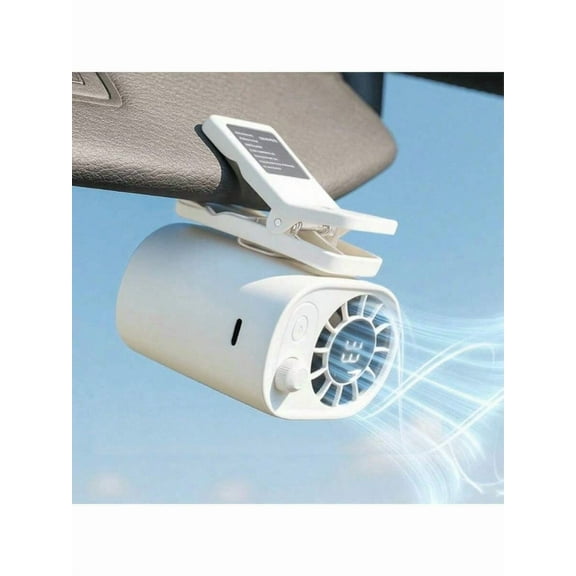 2025 Newest 3-In-1 Neck Mounted Car Fan | Suitable For Hiking, Driving & Office Use | 100 Wind Speed + LED Display + 360° Rotation | 1800mAh Portable Cooling Fan