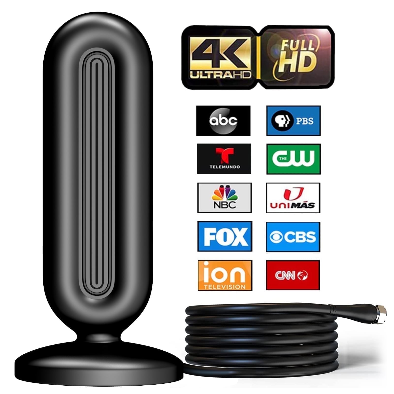 Antennes Tnt Antenne TV Intérieure Puissante TNT HD - Portée Jusqu'à 420km - Amplificateur 2025 - Compatible 4K/1080p Amplificateur Signal 4K 2025