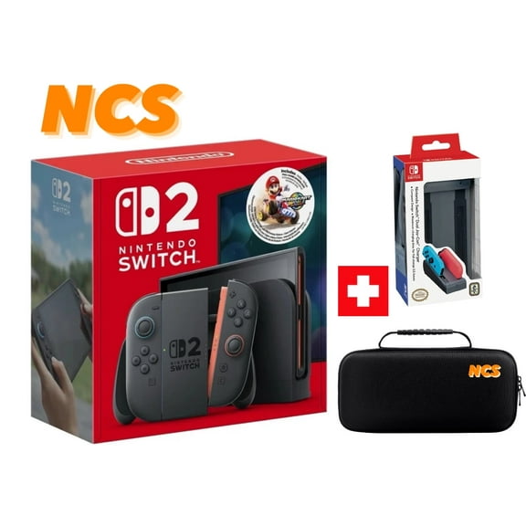 2025 Newest Nintendo Switch 2 + Mario Kart World Accessories Bundle NCS Exclusive