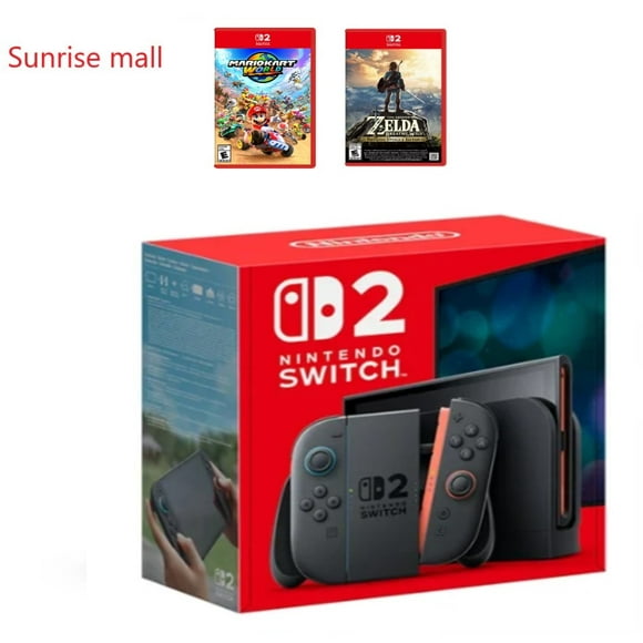 2025 Newest Nintendo Switch 2 + Mario Kart World Bundle with The Legend of Zelda: Breath of the Wild Nintendo Switch 2 Edition