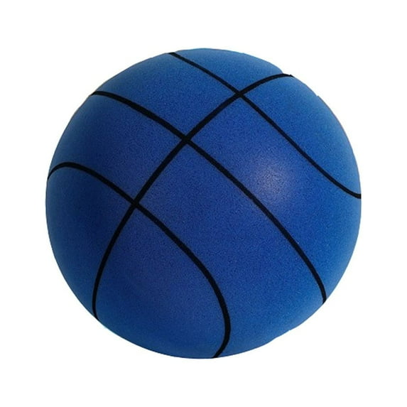 2025 Newest Silent Basketball Dribbling Indoor with Basketball Hoop, Low Noise Foam Training Ball for Kids, Lightweight Quiet Basketball (Blue,7inch/18cm)