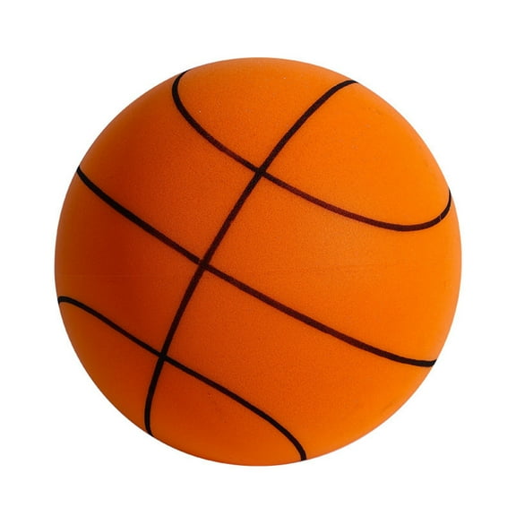 2025 Newest Silent Basketball Dribbling Indoor with Basketball Hoop, Low Noise Foam Training Ball for Kids, Lightweight Quiet Basketball (Orange,7inch/18cm)