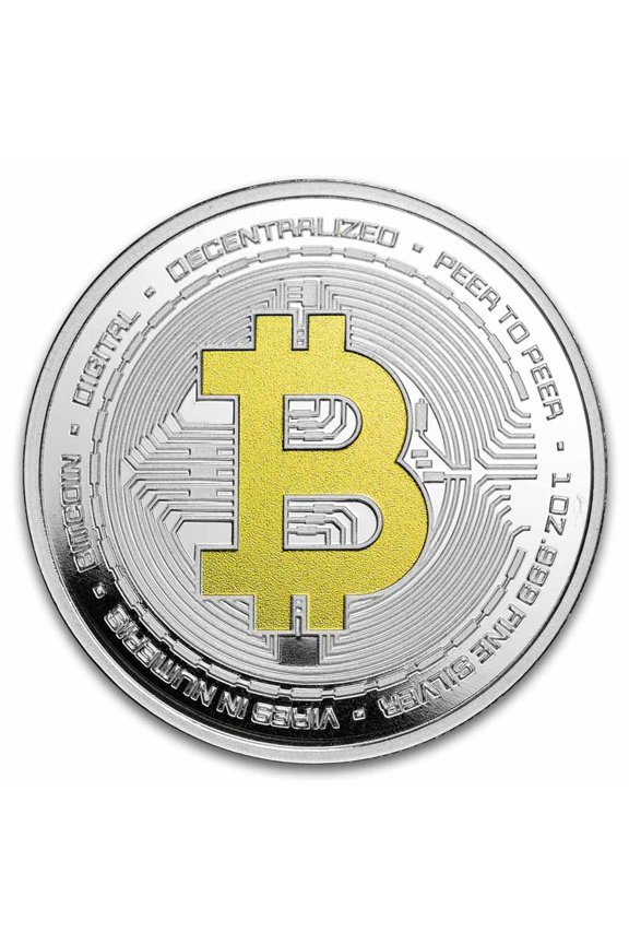 2025 Niue 1 oz Silver $2 Bitcoin Colorized
