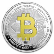 2025 Niue 1 oz Silver $2 Bitcoin Colorized