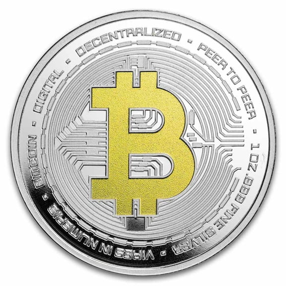 2025 Niue 1 oz Silver $2 Bitcoin Colorized