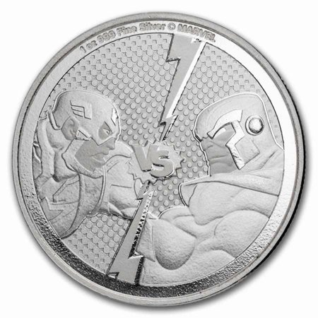 2025 Niue 1 oz Silver $2 Marvel Captain America vs Thanos BU
