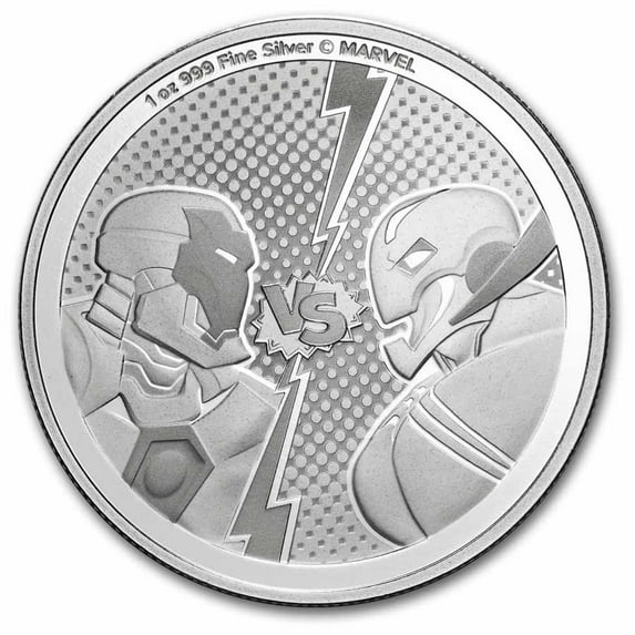 2025 Niue 1 oz Silver $2 Marvel Iron-Man vs Ultron