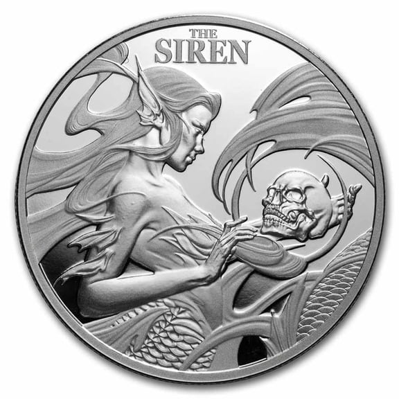 2025 Niue 1 oz Silver Mythical Creatures; The Siren BU