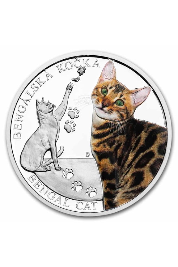2025 Niue 1 oz Silver Proof Cat Breeds: Bengal