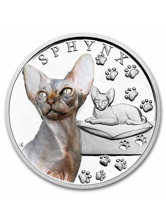 2025 Niue 1 oz Silver Proof Cat Breeds: Sphynx