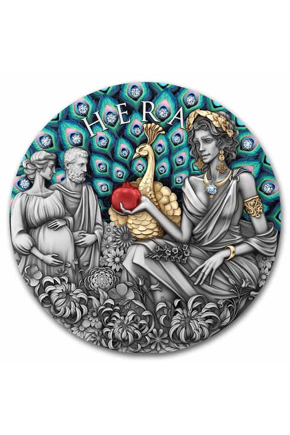 2025 Niue 2 oz Silver Hera w/ Crystals (Box & COA)