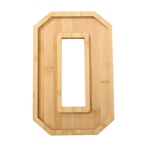 Number Tray Serving Platter, 11.6-Inch Wooden Cheese and Fruit Board for Birthday Parties, Holiday Snack Displays