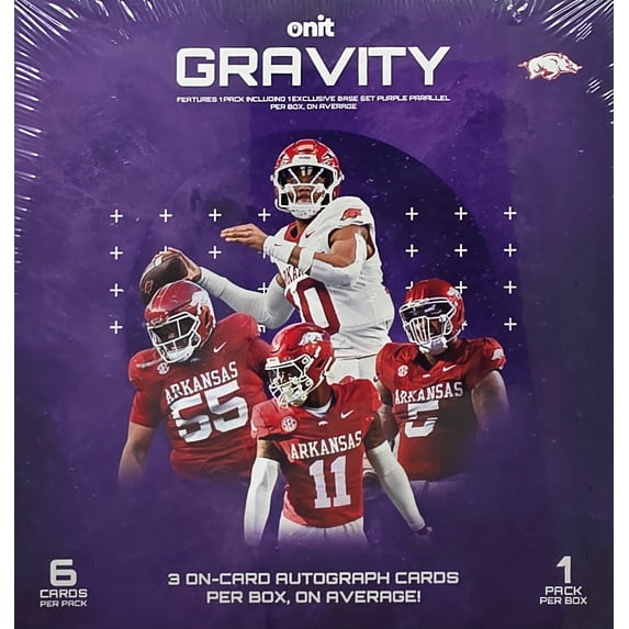 2025 Onit Gravity College Football Breaker Box (Arkansas Razorbacks)
