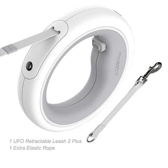 2025 Original MOESTAR UFO Retractable Pet Leash 2 Plus Dog Traction Rope Flexible Ring Shape 3.0m with Rechargeable LED Light