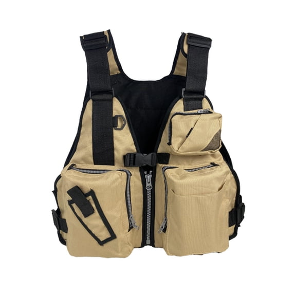 2025 Outdoor vest bag, dual-purpose life jacket, removable foam, large pockets, multi-pocket lure fishing vest bag