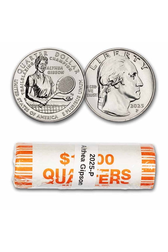 2025-P Althea Gibson Women's Quarter 40-Coin Roll BU
