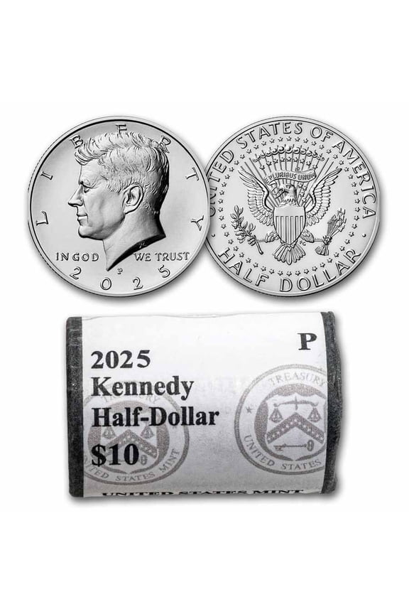 2025-P Kennedy Half Dollar 20-Coin Roll BU