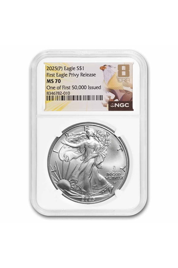 2025-(P) Silver Eagle, Eagle Privy MS-70 NGC (1st 50,000)