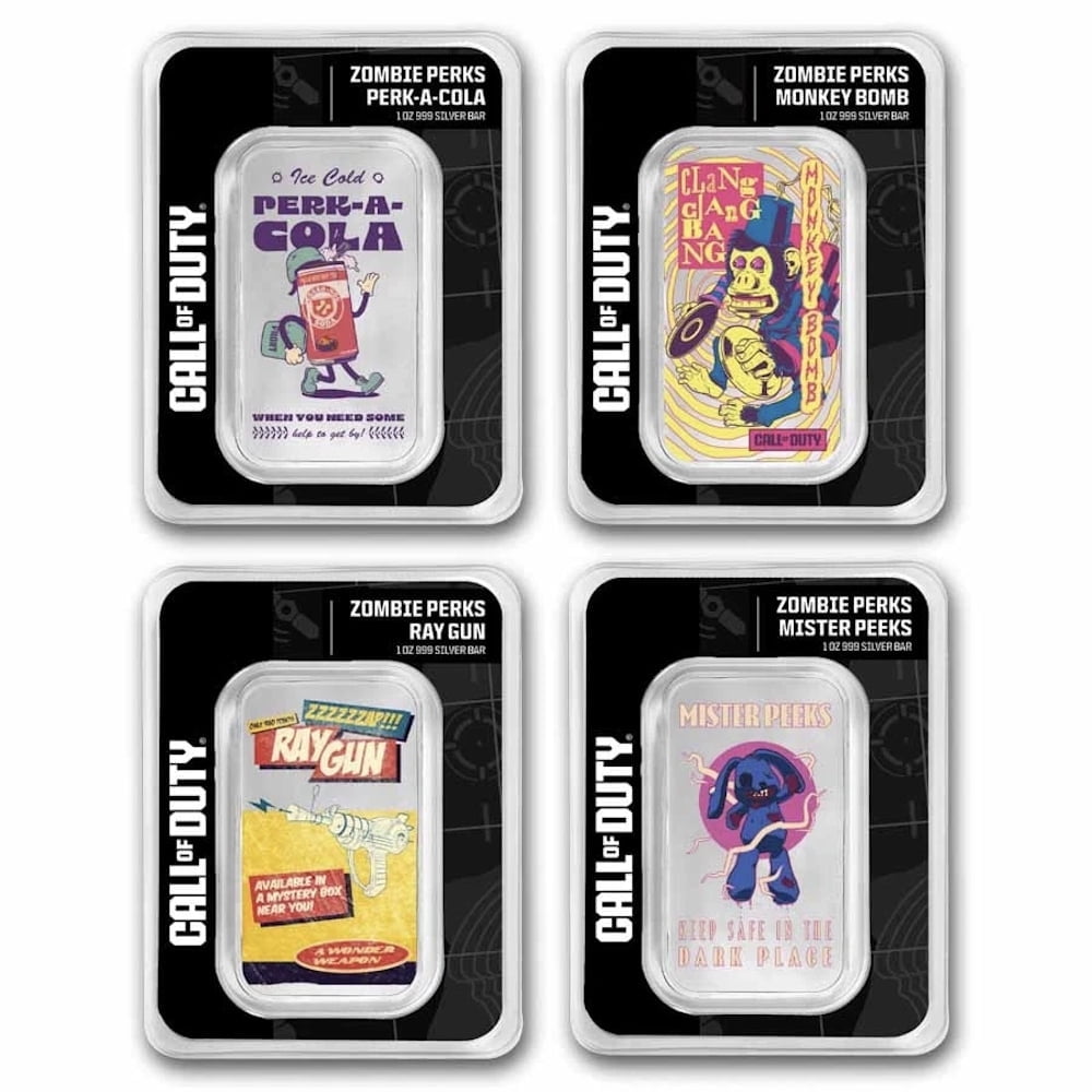 PAMP SUISSE Call of Duty Zombie Perks Bar Mystery Pack 1 oz Silver