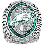PETHUMOR 2025 PHI World Championship Football Champions Replica Ring Trendy Accessory Durable Collectible Championship Gift For Eagles Fans Mens Fathers, Includes Wooden Box