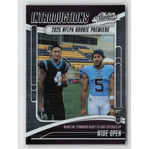 2025 Panini Absolute Football Introductions Elic Ayomanor Tetairoa McMillan #I-TMN RC