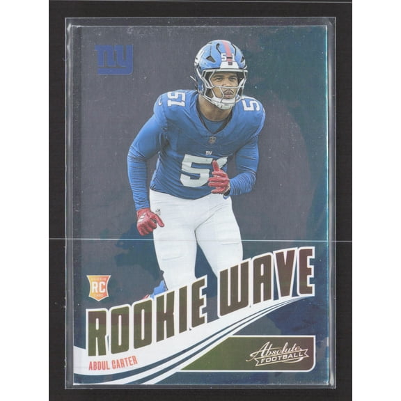2025 Panini Absolute Football Rookie Wave RC Abdul Carter #RW-ACR New York Giants Football Card